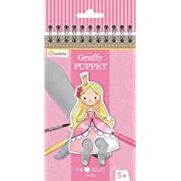 Los mejores  - Avenue Mandarine graffy de diseño de Princesas de Príncipes y Color su Propio Marionetas De Dedo (Negro-Blanco)